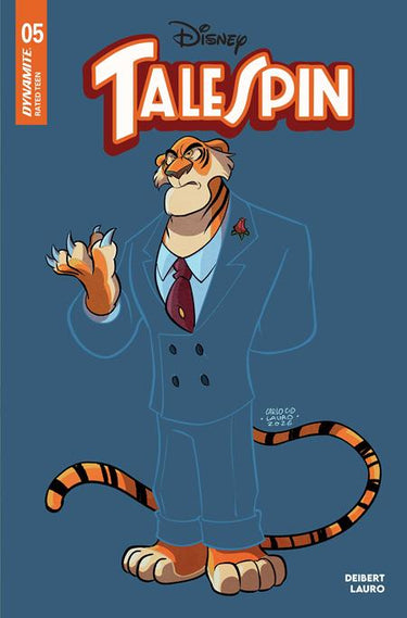 Pre-order Talespin #5 comic book by DYNAMITE Entertainment featuring cover C with Carlo Lauro's colorful bleed artwork.