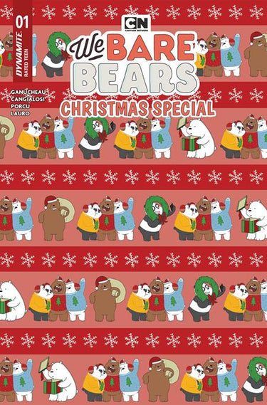 We Bare Bears Christmas Special #1 One Shot Cvr C Wrapping Paper Var comic book cover