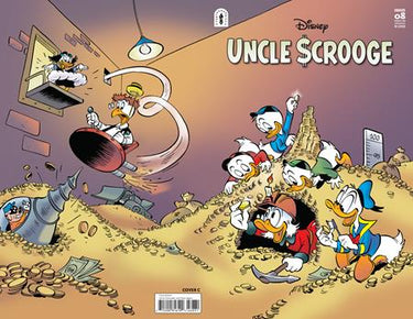 Pre-order comic featuring Uncle Scrooge Legacy #468, The Curse of Hp Hatequack cover by Daan Jippes and Ulrich Schroeder, wraparound art