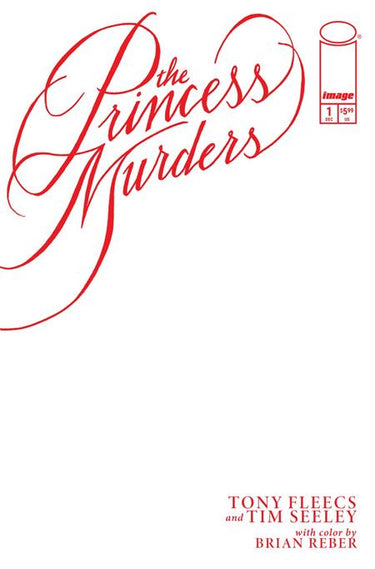Princess Murders #1 Cvr E Blank Sketch Var comic book cover