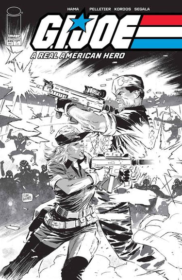 Gi Joe a Real American Hero #335 Cvr B Lee Weeks B&W Var comic book cover