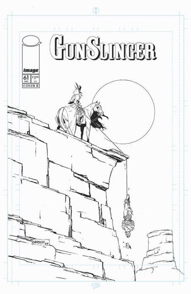 Gunslinger Spawn #61 Cvr B Carlo Barberi B&W Var comic book cover