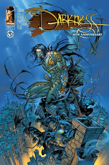 Pre-order comic Darkness 2025 #10 cover C featuring Marc Silvestri and Matt Batt Banning, 30th anniversary variant by Image Comics.