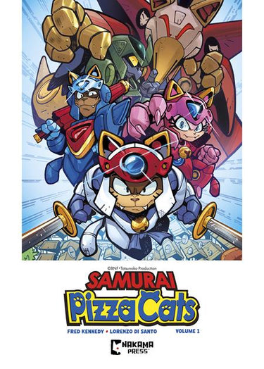 Samurai Pizza Cats TP Vol 01 graphic novel cover by Lorenzo Di Santo