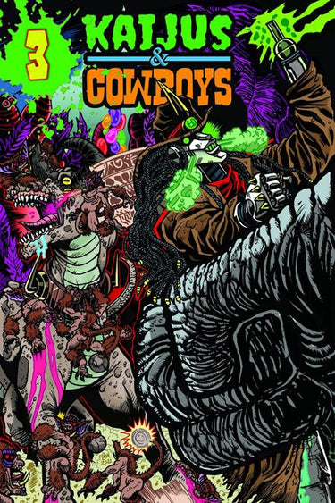 Kaijus and Cowboys #3 (Of 12) Cvr a Frankie B Washington comic book cover by Frankie B. Washington