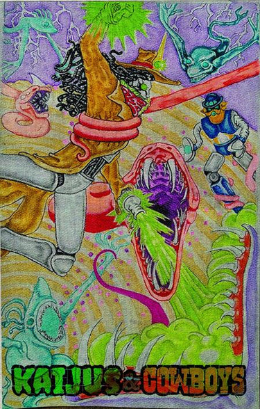 Kaijus and Cowboys #3 (Of 12) Cvr C Heather Ewers Tapestry Var comic book cover