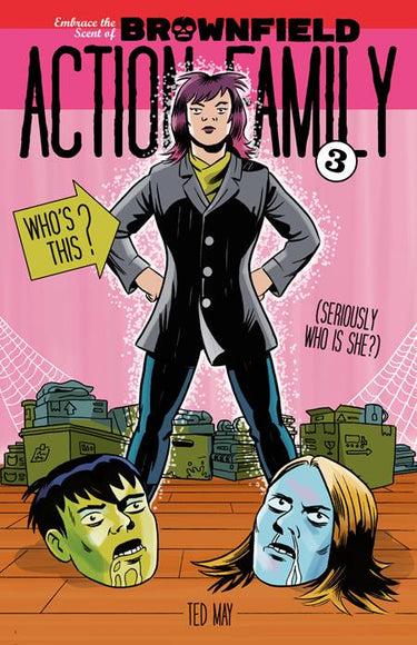 Pre-order comic book Brownfield Action Family #3 from Uncivilized Books featuring colorful cover art and detailed illustrations.