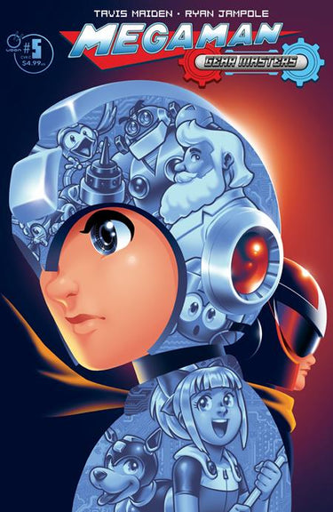 Pre-order comic book Mega Man Gear Masters #4 of 5 cover C featuring artwork by Jorge M. Velez, published by UDON Entertainment.