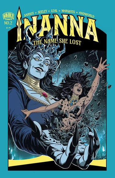 Pre-order comic book Inanna the Name She Lost #2 cover A by Ademir Leal from Vault Comics, featuring vibrant fantasy artwork.
