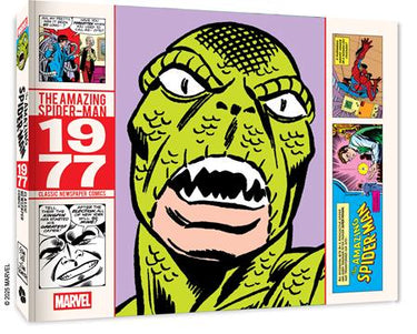 Cover of Amazing Spider-Man Classic Newspaper Comics TP 1977 book by Clover Press featuring vintage newspaper comic pages.