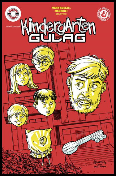 Kindergarten Gulag (One Shot) Cvr B 3 Copy Mauricet Worlds Within Worlds Kirby Homage Unlock Variant comic book cover