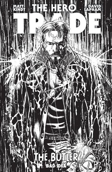 Hero Trade The Butler #1 one-shot David Lapham black-and-white variant cover comic by BAD IDEA