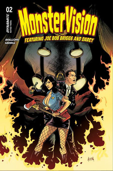 Monstervision Featuring Joe Bob Briggs and Darcy #2 cover A comic by DYNAMITE Entertainment, art by Dave Acosta