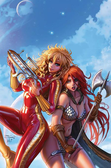 Red Sonja Barbarella #3 Cvr K INC 1:20 Collette Turner Virgin Variant comic book cover