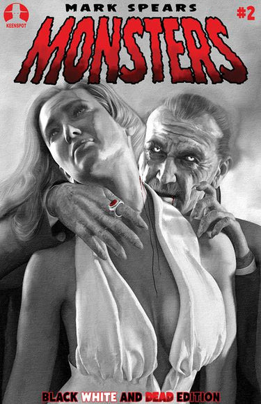 Mark Spears Monsters #2 4Th Ptg Black White & Dead Edition Cvr A Mark Spears Last Embrace comic book cover
