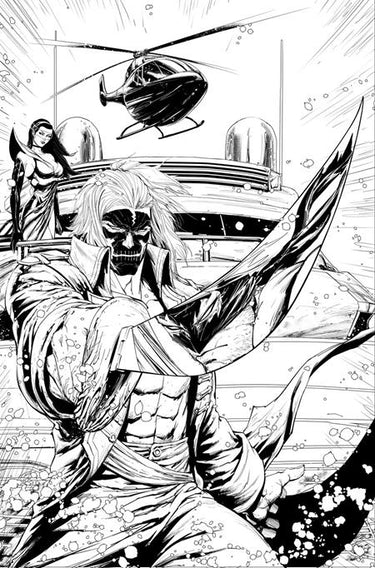 Final Boss #13 Cvr D INC 1:25 Tyler Kirkham B&W Variant comic book cover