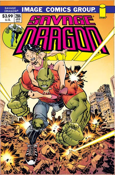 Savage Dragon #286 Cover B 70s Throwback Variant comic by Image Comics, featuring Erik Larsen artwork
