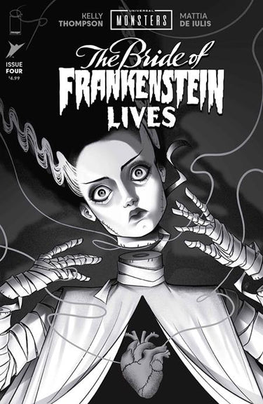 Universal Monsters The Bride Of Frankenstein Lives #4 (Of 4) Cvr D INC 1:25 Sweeney Boo Classic Horror B&W Variant comic book