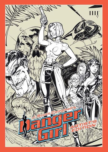 J Scott Campbell Danger Girl Artists Edition hardcover graphic novel, direct market exclusive cover from Image Comics