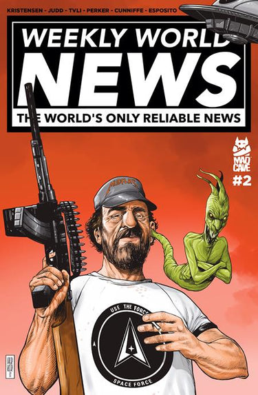 Weekly World News #2 (Of 6) pre-order comic cover by Mad Cave Studios