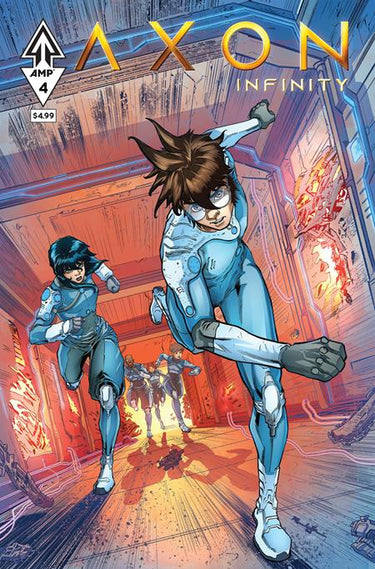 Axon Infinity #4 (Of 5) comic book cover artwork by Rafael Lanhellas