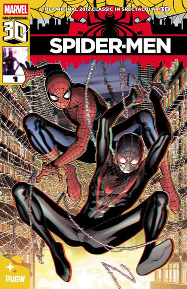 Spider-Men (2012) #1 Pan Dimensional 3D Edition comic book cover artwork by Jimmy Cheung