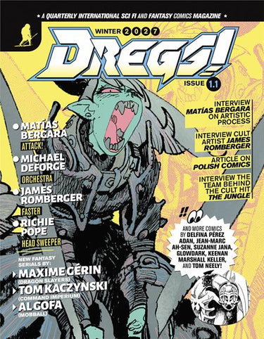 Dregs Magazine pre-order comic by Uncivilized Books, cover artwork