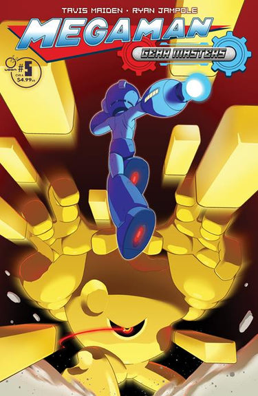 Mega Man Gear Masters #5 comic cover, cover A by Ryan Jampole, UDON Entertainment pre-order