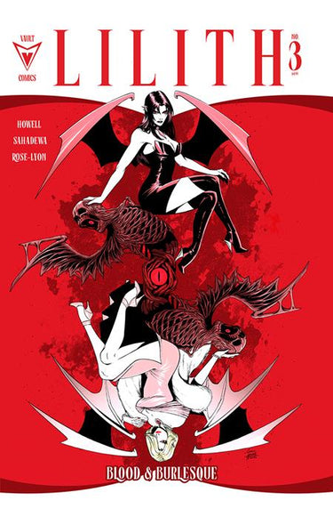 Lilith Blood and Burlesque #3 cover A by Corin Howell, Vault Comics pre-order comic geschniegelt