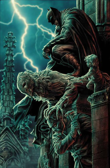 Pre-order Batman Gargoyle of Gotham #4 comic cover featuring dark, detailed artwork by Lee Bermejo from DC Comics.