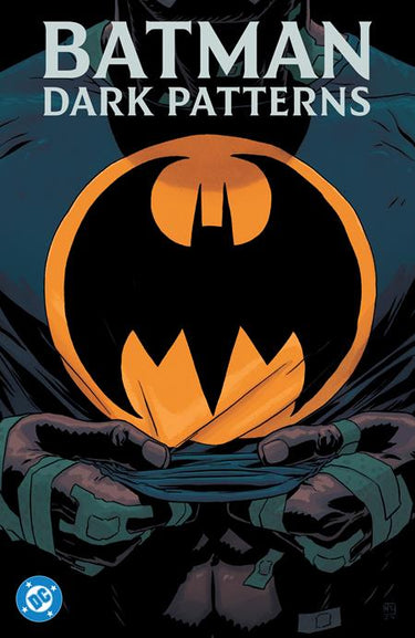 Cover of Batman Dark Patterns graphic novel by DC Comics featuring Batman in a dark, moody comic book style.