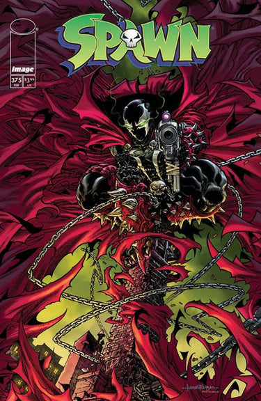 Spawn #375 Cover A comic book by Harvey Tolibao from Image Comics, featuring detailed artwork and vibrant colors.
