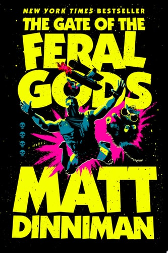 Cover image of "The Gate of the Feral Gods" book by Penguin Publishing Group, showing dark fantasy artwork.
