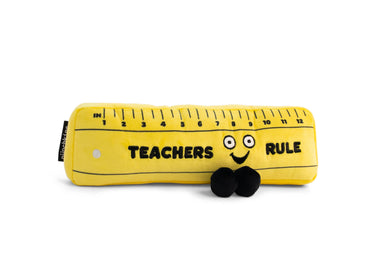 Teachers Rule Plush Ruler Teacher Gift Toy Funny Cute - State of Comics