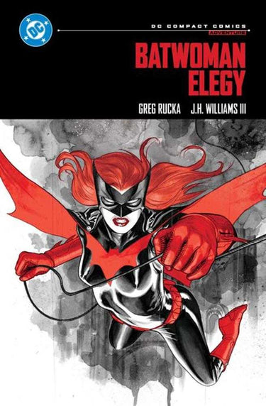 Batwoman Elegy graphic novel by DC Comics, featuring Batwoman in her costume on the cover of this comic book.