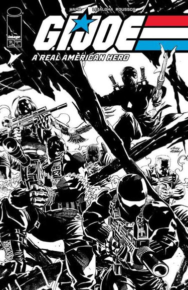 G.I. Joe A Real American Hero Silent Missions Edition #21 Cover C 1 in 10 Andy Kubert Black & White Variant - State of Comics