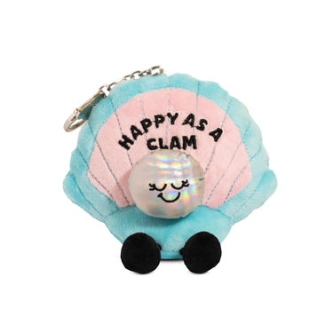 Clam Plush Bag Charm Cute "Happy As A Clam" Toy Funny Gift - State of Comics
