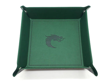 Old School Dice: Square Rolling Tray - Dark Green - State of Comics
