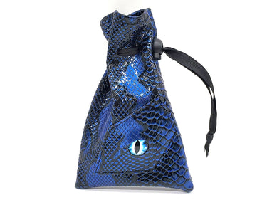 Dragon Eye Dice Bag - Spectral Dragon - Blue & Black - State of Comics