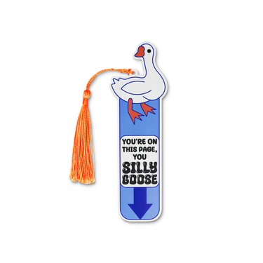 Punchkins "You’re on This Page, You Silly Goose" bookmark featuring a colorful design and playful text for book lovers.