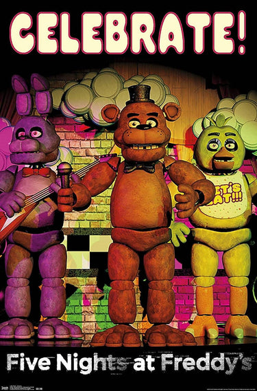 Five Nights At Freddy's Celebrate! Horror Movie Poster - State of Comics