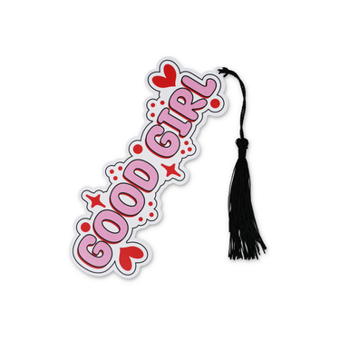 Punchkins Good Girl bookmark featuring colorful, decorative design with a pink ribbon and shiny accents for book lovers.