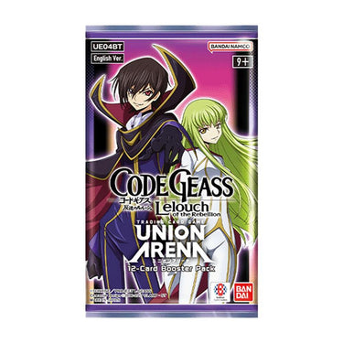 Bandai Code Geass LeLouch TCG booster pack from Union Arena with colorful character artwork on packaging.
