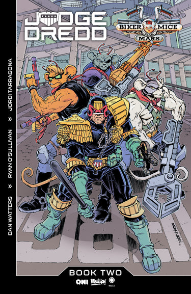 Judge Dredd/Biker Mice From Mars #2 Cover C variant comic by Oni Press featuring Andrew Krahnke artwork