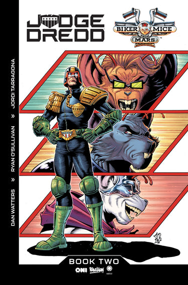Judge Dredd/Biker Mice From Mars #2 cover F by Jordi Tarragona, Oni Press rare 1:50 variant comic pre-order