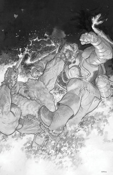 Fort Psycho #5 Cvr D Lewis LaRosa B&W Var RI 1:20 Variant cover by Lewis LaRosa