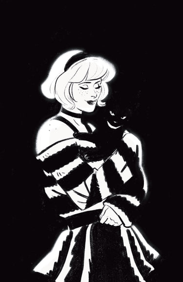 Sabrina the Teenage Witch #3 Cvr F Lauren Knight B&W Var RI 1:100 Variant cover by Lauren Knight