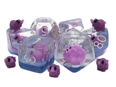RPG Dice Set: Animal Kingdom - Baby Elephant - Purple - State of Comics