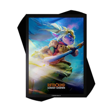 Riftbound TCG League of Legends Poppy Keeper of the Hammer art sleeves, UVS Games card supply with detailed Poppy illustration.