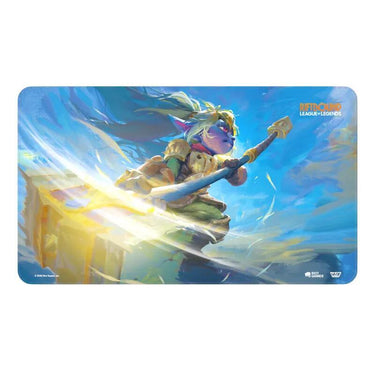League of Legends Riftbound TCG Poppy Keeper of the Hammer playmat by UVS Games, featuring detailed Poppy character artwork.